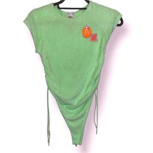 High cut mint green bodysuit